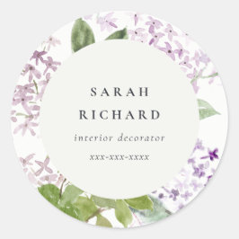 Lilac Hütte Garden Blumenladen Business Runder Aufkleber