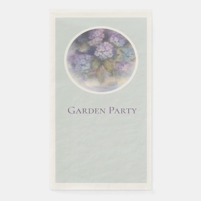 Lilac Hydrangea Garden Party Guest Towels Serviette (Vorderseite)