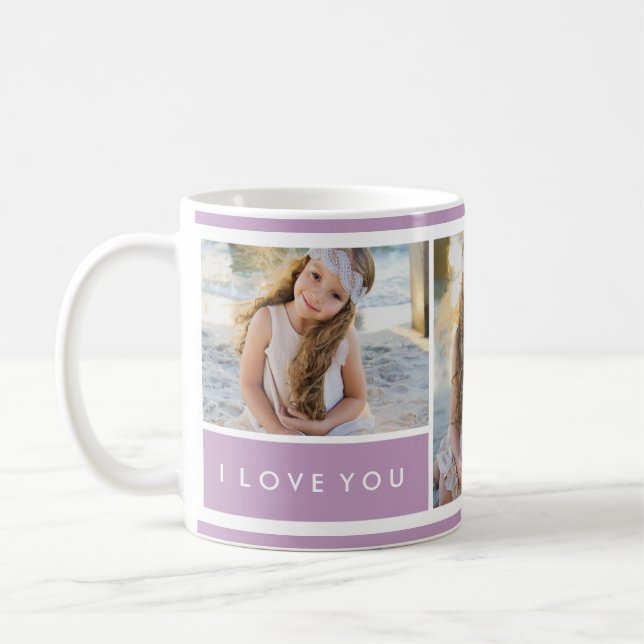 Lilac I Liebe You Foto Collage | Mug Tasse (Links)