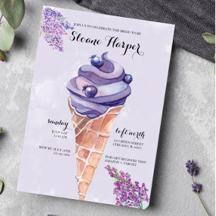 Lilac Ice Cream Social Bridal Dusche Einladung