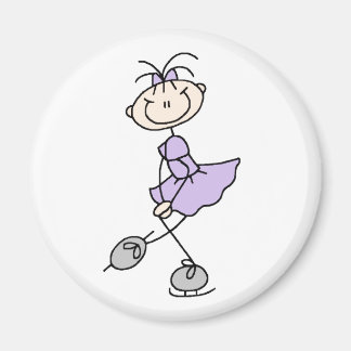 Lilac Ice Skaten Girl Magnet
