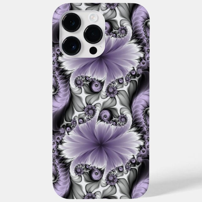 Lilac Illusion Abstraktes florales Fraktal Kunstfa Case-Mate iPhone Hülle (Rückseite)