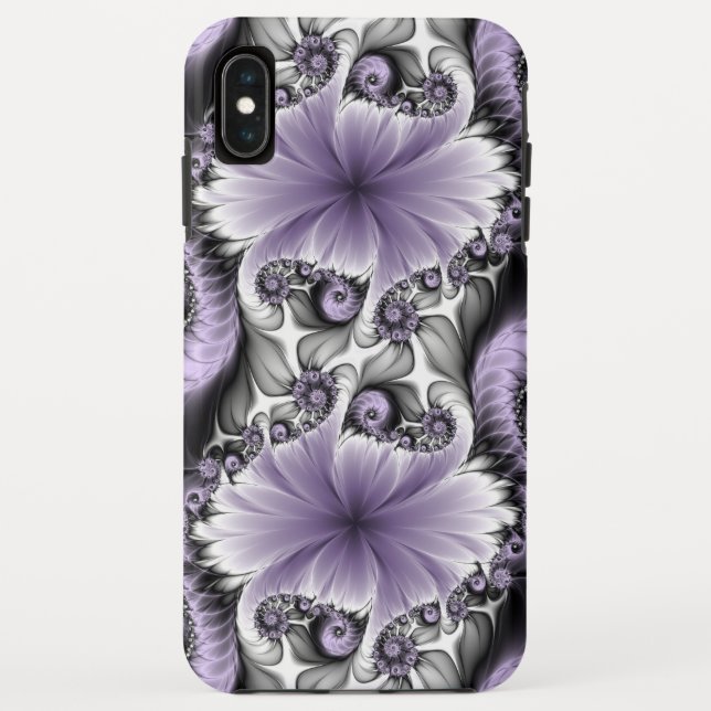 Lilac Illusion Abstraktes florales Fraktal Kunstfa Case-Mate iPhone Hülle (Rückseite)