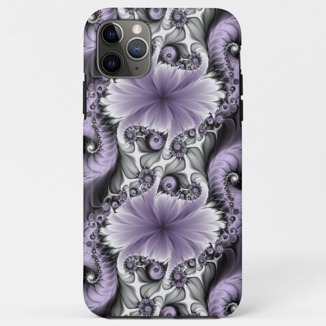 Lilac Illusion Abstraktes florales Fraktal Kunstfa Case-Mate iPhone Hülle (Rückseite)