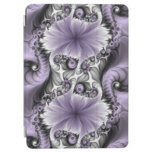 Lilac Illusion Abstraktes florales Fraktal Kunstfa iPad Air Hülle