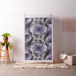 Lilac Illusion Abstraktes florales Fraktal Kunstfa Stoff