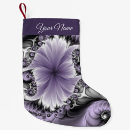 Lilac Illusion Abstraktes florales Fraktal Name Kleiner Weihnachtsstrumpf