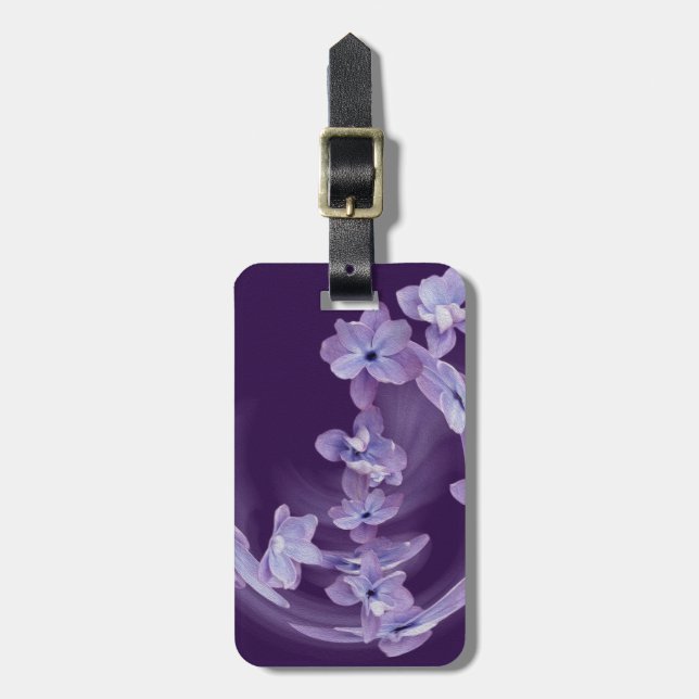 Lilac im Kreis Gepäckanhänger (Vorderseite vertikal)