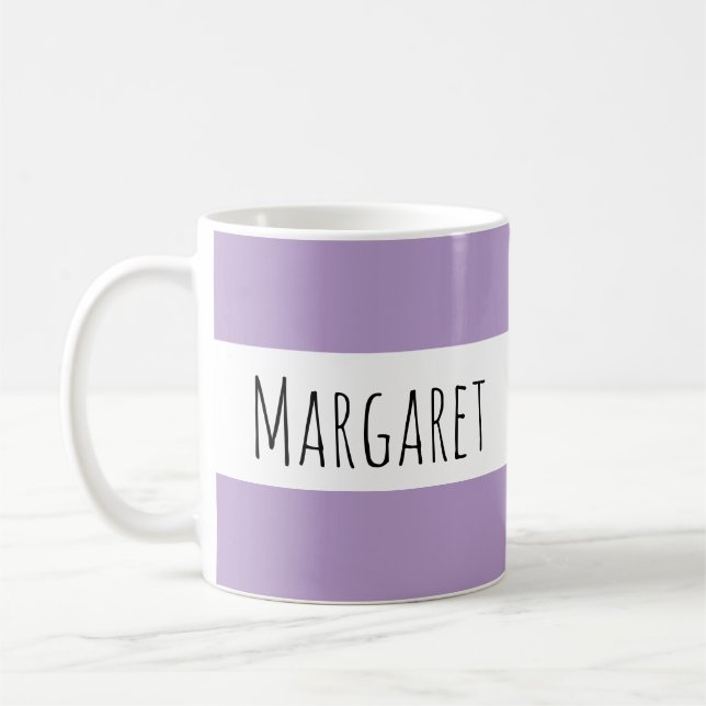 Lilac Individuelle Name Personalisiert Kaffeetasse (Links)