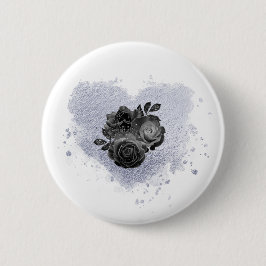 *~* Lilac Iridescent Herz Blume Frauen WEISS Button