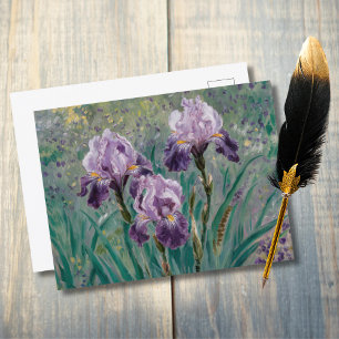 Lilac Irises, Iris Mauves, Claude Monet Postkarte