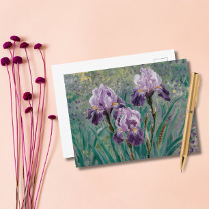 Lilac Irises, Iris Mauves, Claude Monet Postkarte
