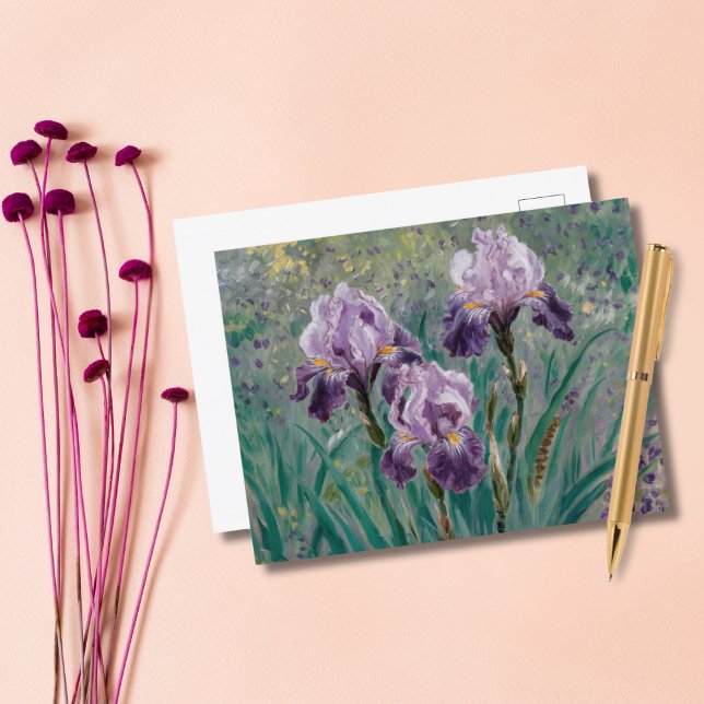 Lilac Irises, Iris Mauves, Claude Monet Postkarte (Von Creator hochgeladen)