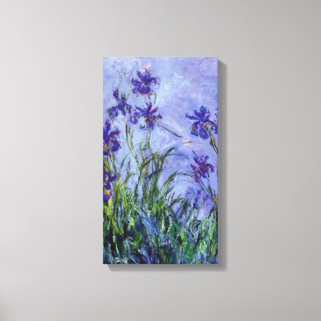 Lilac Irises Monet Fine Art Leinwanddruck (Vorderseite)