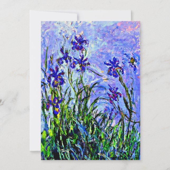 Lilac Irises von Claude Monet, Karte (Vorderseite)