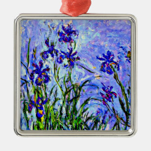 Lilac Irises von Claude Monet, Ornament Aus Metall