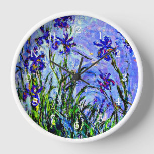 Lilac Irises von Monet Uhr