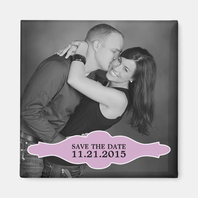 Lilac La Bon Vie Foto Save the Date Magnet (Vorne)