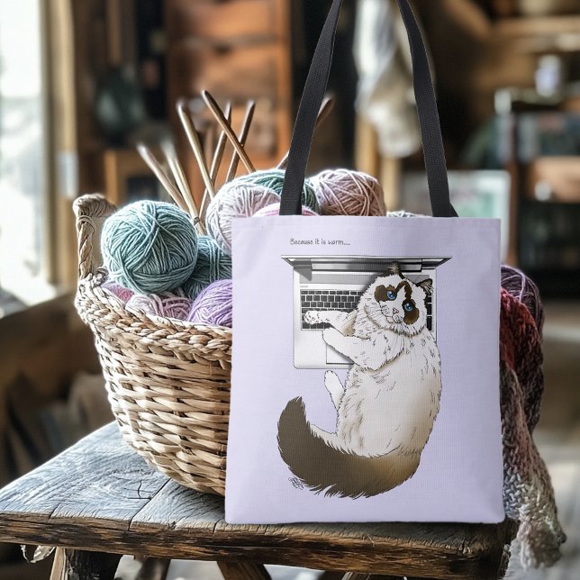 Lilac Laptop Cat Funny Niedlich (Von Creator hochgeladen)
