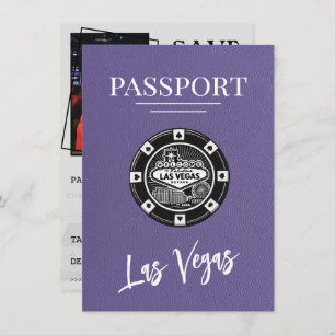 Lilac Las Vegas Passport Save the Date