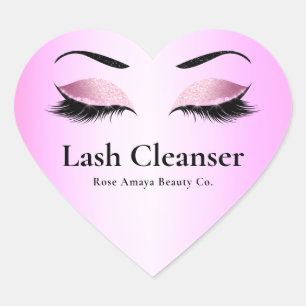 Lilac Lash Cleanser - benutzerdefiniertes Produkte Herz-Aufkleber