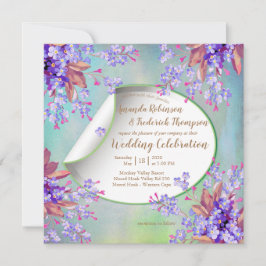 Lilac Lavender Blume Wedding Einladung