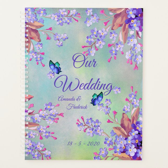 Lilac Lavender Blume Wedding Planner Planer (Vorderseite)