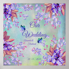 Lilac Lavender Blume Wedding Poster