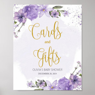 Lilac Lavender Cards und Giftzeichen Poster