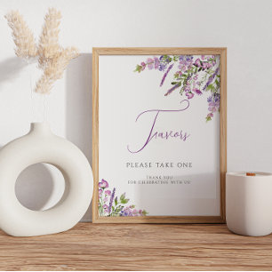 Lilac Lavender Favors Poster