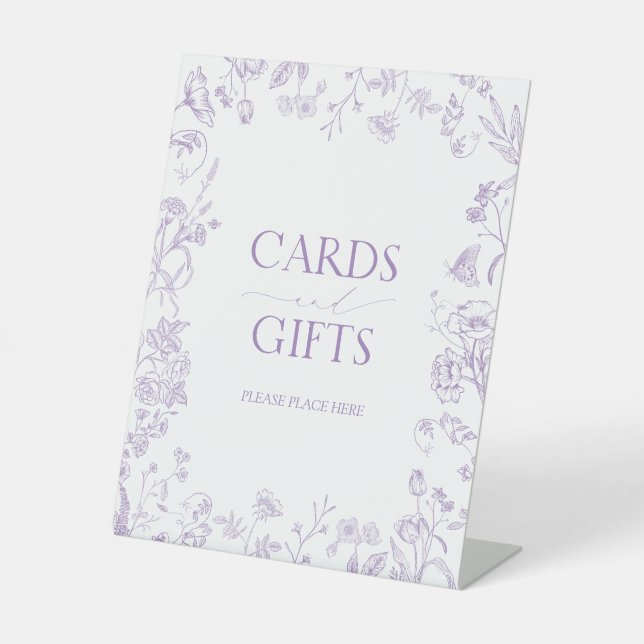 Lilac Lavender French Viktorianisch Brautparty Gif Sockelschild (Vorderseite)