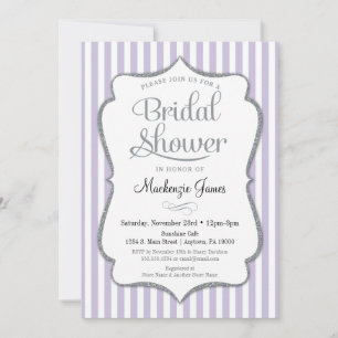 Lilac Lavender Gray Bridal Dusche Einladung
