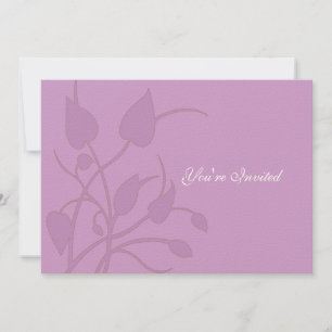 Lilac Leaf Swirl Wedding Einladung