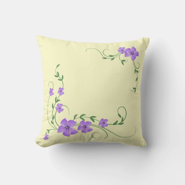 Lilac Lemon Reversible Throw Pillow Kissen (Vorderseite)