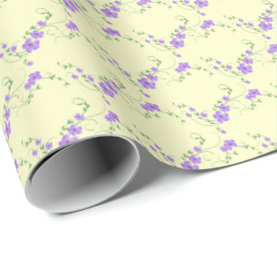 Lilac Lemon Wrapping Paper Geschenkpapier
