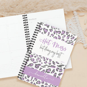 Lilac Leopard druckt Hot Mess und macht meinen bes Planer
