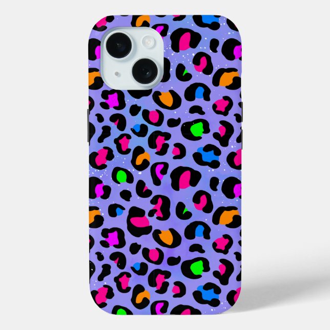 Lilac Leopard Iphone 15 Fall Case-Mate iPhone Hülle (Rückseite)