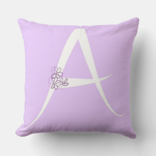 Lilac Letter A Kissen