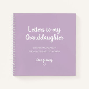 Lilac Letters to My Grandtochter Memory Book Notizbuch