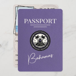 Lilac Lila Bahamas Passport Save the Date