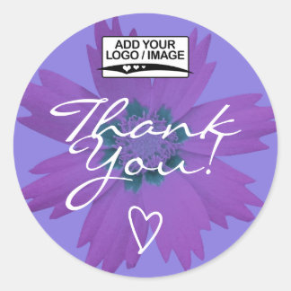 Lilac Lila Blume Vielen Dank, dass Sie eine Vorlag Runder Aufkleber