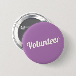 Lilac Lila Button-back Volunteer Buttons