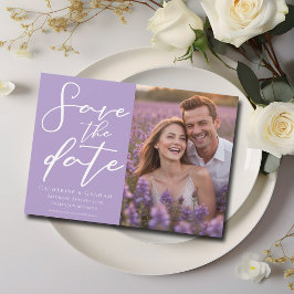 Lilac Lila Couple Foto Spring Save The Date