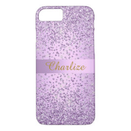 Lilac Lila Crystal Sparkle Glitzer anpassbar Case-Mate iPhone Hülle