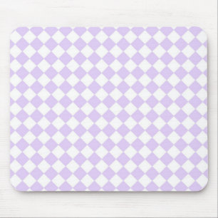 Lilac Lila Diamond Checked Patterns Mousepad
