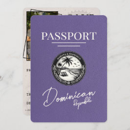 Lilac Lila Dominikanische Republik Passport Save The Date