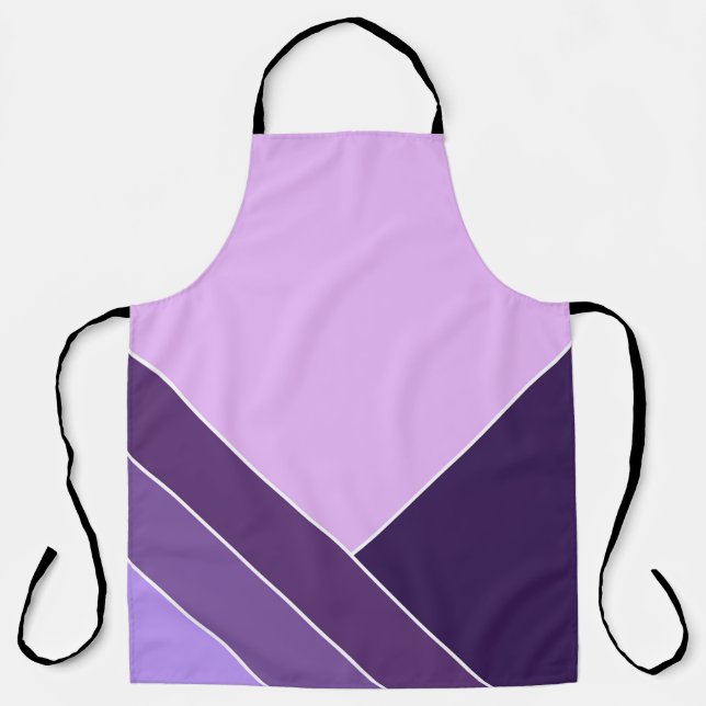 Lilac Lila Elegant Vee Zuhause Pattern Schürze (Vorderseite)