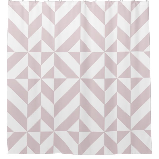 Lilac Lila Geometric Cube Pattern Duschvorhang (Vorderseite)
