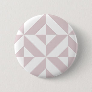 Lilac Lila Geometric Deko Cube Pattern Button