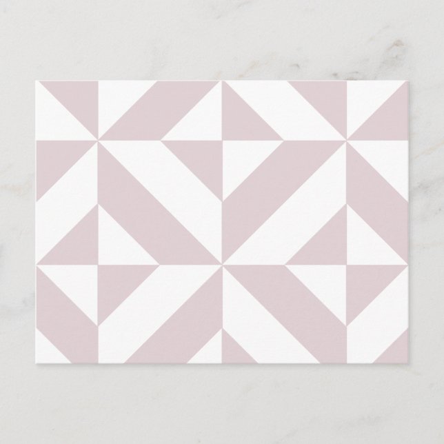 Lilac Lila Geometric Deko Cube Pattern Postkarte (Vorderseite)